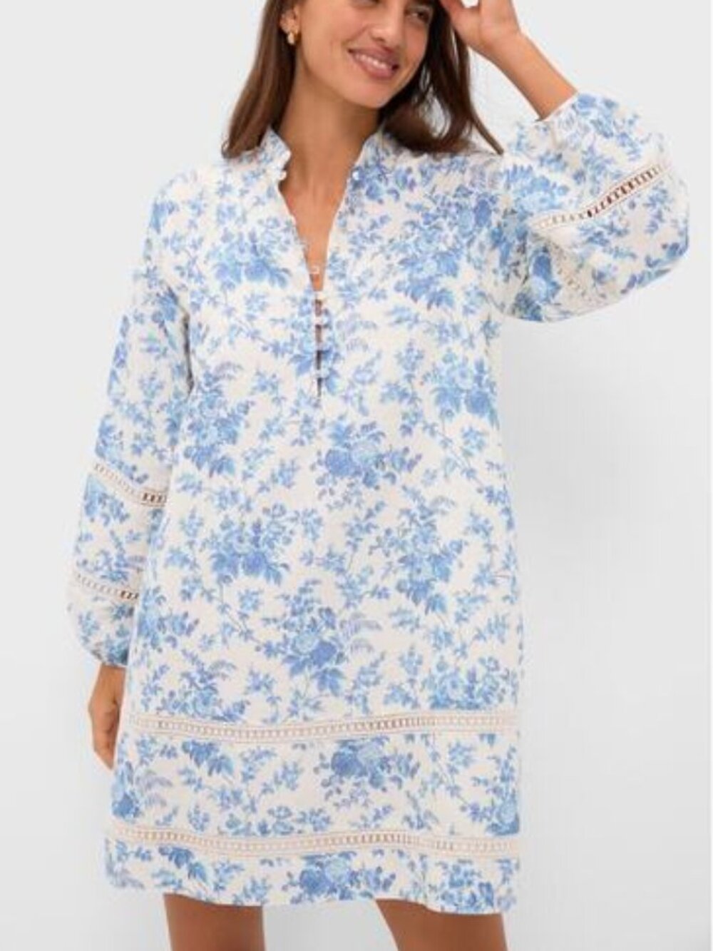 Tuckernuck Forget Me Not Floral Mini Maryse Caftan NWT Size XS
